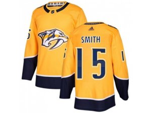 Nashville Predators #15 Craig Smith Yellow Home Authentic Stitched NHL Jersey