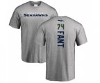Seattle Seahawks #74 George Fant Ash Backer T-Shirt