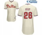 Philadelphia Phillies #26 Chase Utley Replica Cream Alternate Cool Base Baseball Jersey