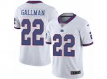 New York Giants #22 Wayne Gallman Limited White Rush Vapor Untouchable NFL Jersey