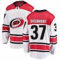 Carolina Hurricanes #37 Andrei Svechnikov Authentic White Away Fanatics Branded Breakaway NHL Jersey
