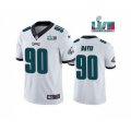 Philadelphia Eagles #90 Jordan Davis White Super Bowl LVII Patch Vapor Untouchable Limited Stitched Jersey