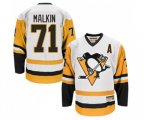 CCM Pittsburgh Penguins #71 Evgeni Malkin Authentic White Throwback NHL Jersey