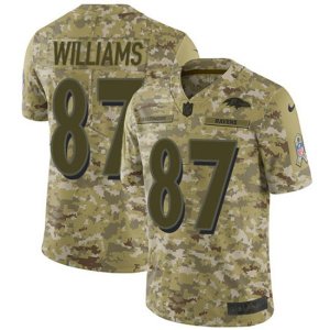 Baltimore Ravens #87 Maxx Williams Limited Camo 2018 Salute to Service NFL Jersey