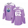 Edmonton Oilers #62 Raphael Lavoie Authentic Purple Fights Cancer Practice Hockey Jersey