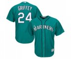 Seattle Mariners #24 Ken Griffey Replica Teal Green Alternate Cool Base Baseball Jersey