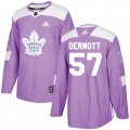 Toronto Maple Leafs #57 Travis Dermott Authentic Purple Fights Cancer Practice NHL Jersey