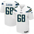 Los Angeles Chargers #68 Matt Slauson Elite White NFL Jersey