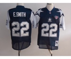 Dallas Cowboys #22 Emmitt Smith Blue Thanksgiving 75TH Throwback Jersey