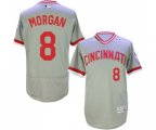 Cincinnati Reds #8 Joe Morgan Grey Flexbase Authentic Collection Cooperstown Baseball Jersey