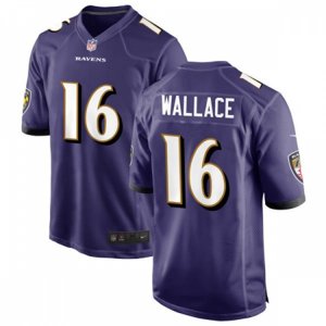 Baltimore Ravens #16 Tylan Wallace Nike Purple Vapor Limited Player Jersey