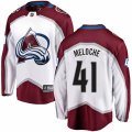 Colorado Avalanche #41 Nicolas Meloche Fanatics Branded White Away Breakaway NHL Jersey