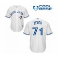 Toronto Blue Jays #71 T.J. Zeuch Authentic White Home Baseball Player Jersey