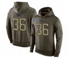 Tennessee Titans #36 LeShaun Sims Green Salute To Service Pullover Hoodie