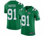 New York Jets #91 Bronson Kaufusi Limited Green Rush Vapor Untouchable Football Jersey