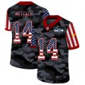 Seattle Seahawks #14 D.K. Metcalf Camo Flag Nike Limited Jersey