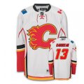 Calgary Flames #13 Johnny Gaudreau Authentic White Away NHL Jersey