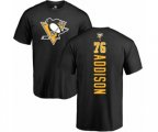 NHL Adidas Pittsburgh Penguins #76 Calen Addison Black Backer T-Shirt