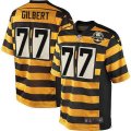 Pittsburgh Steelers #77 Marcus Gilbert Limited Yellow Black Alternate 80TH Anniversary Throwback NFL Jersey