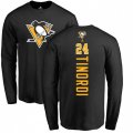 Pittsburgh Penguins #24 Jarred Tinordi Black Backer Long Sleeve T-Shirt