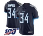 Tennessee Titans #34 Earl Campbell Navy Blue Team Color Vapor Untouchable Limited Player 100th Season Football Jersey