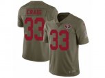 San Francisco 49ers #33 Roger Craig Limited Olive 2017 Salute to Service NFL Jersey