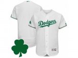 Los Angeles Dodgers St. Patricks Day Blank White Celtic Flexbase Authentic Collection Jersey