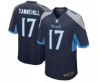 Tennessee Titans #17 Ryan Tannehill Game Navy Blue Team Color Football Jersey