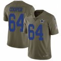Dallas Cowboys #64 Jonathan Cooper Limited Olive 2017 Salute to Service NFL Jersey