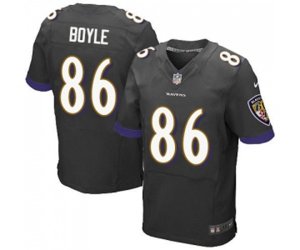 Baltimore Ravens #86 Nick Boyle Elite Black Alternate Football Jersey