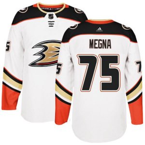 Anaheim Ducks #75 Jaycob Megna Authentic White Away NHL Jersey