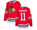 Chicago Blackhawks #11 Jordan Schroeder Authentic Red Home NHL Jersey