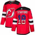 New Jersey Devils #18 Drew Stafford Authentic Red USA Flag Fashion NHL Jersey