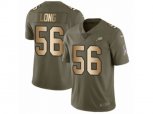 Philadelphia Eagles #56 Chris Long Limited Olive Gold 2017 Salute to Service NFL Jersey