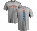 New York Knicks #23 Mitchell Robinson Ash Backer T-Shirt