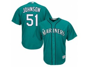 Seattle Mariners #51 Randy Johnson Authentic Teal Green Alternate Cool Base MLB Jersey