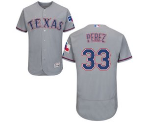 Texas Rangers #33 Martin Perez Grey Road Flex Base Authentic Collection Baseball Jersey