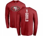 San Francisco 49ers #9 Robbie Gould Red Backer Long Sleeve T-Shirt