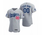 Los Angeles Dodgers Custom Gray 2020 World Series Champions Authentic Jersey