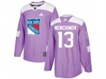 Adidas New York Rangers #13 Sergei Nemchinov Purple Authentic Fights Cancer Stitched NHL Jersey