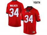 Youth Georgia Bulldogs Herchel Walker #34 College Football Limited Jerseys - Red