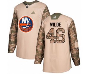 New York Islanders #46 Bode Wilde Authentic Camo Veterans Day Practice NHL Jersey