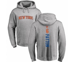 New York Knicks #6 Elfrid Payton Ash Backer Pullover Hoodie