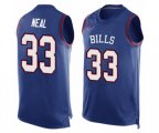 Buffalo Bills #33 Siran Neal Limited Royal Blue Player Name & Number Tank Top Football Jersey
