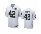 Oakland Raiders #42 Karl Joseph Game 60th Anniversary White Football Jersey