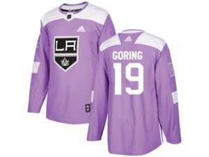 Los Angeles Kings #19 Butch Goring Purple Authentic Fights Cancer Stitched NHL Jersey