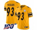 Pittsburgh Steelers #93 Dan McCullers Limited Gold Inverted Legend 100th Season Football Jersey