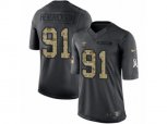 New Orleans Saints #91 Trey Hendrickson Limited Black 2016 Salute to Service NFL Jersey