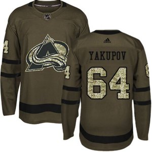 Colorado Avalanche #64 Nail Yakupov Premier Green Salute to Service NHL Jersey