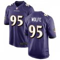 Baltimore Ravens #95 Derek Wolfe Nike Purple Vapor Limited Player Jersey